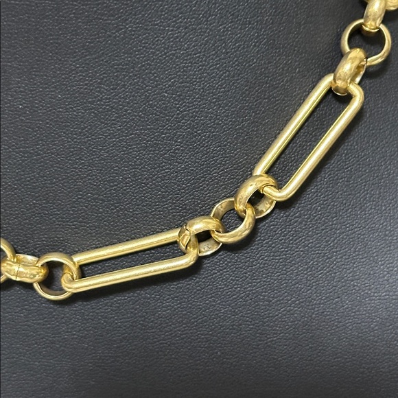 Madewell Paper Clip Gold-Tone Chunky Chain Necklace - Picture 11 of 12